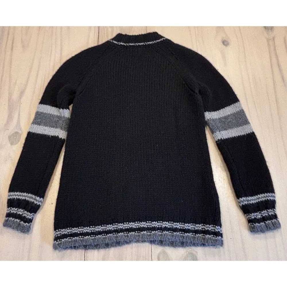 United Colors of Benetton Union Jack Zip Up Sweater Black Gray Britpop Y2K punk